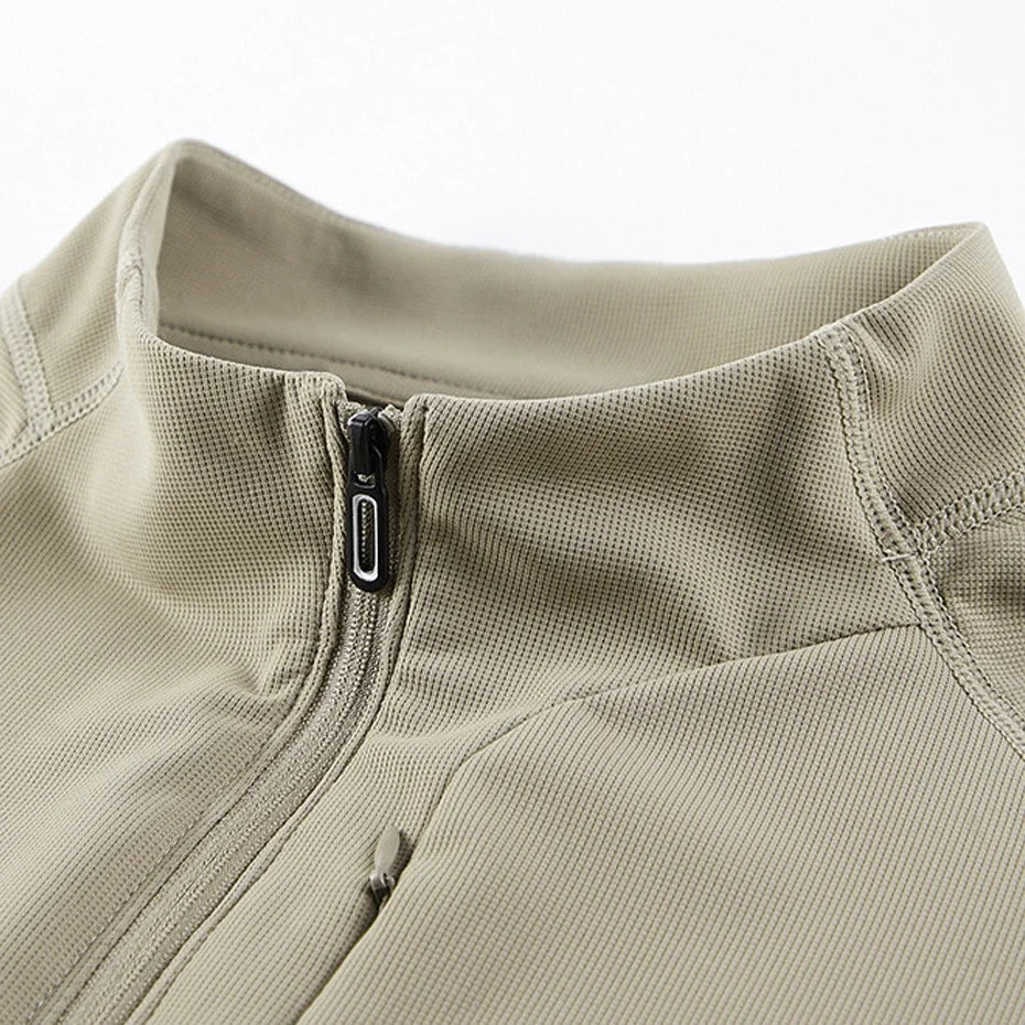 Quick Dry Men's Polo Shirt Stand Collar Pullover Male Long Sleeve Half Zipper Spring Big Size Plus Large 6XL 7XL 8XL Sport Golf