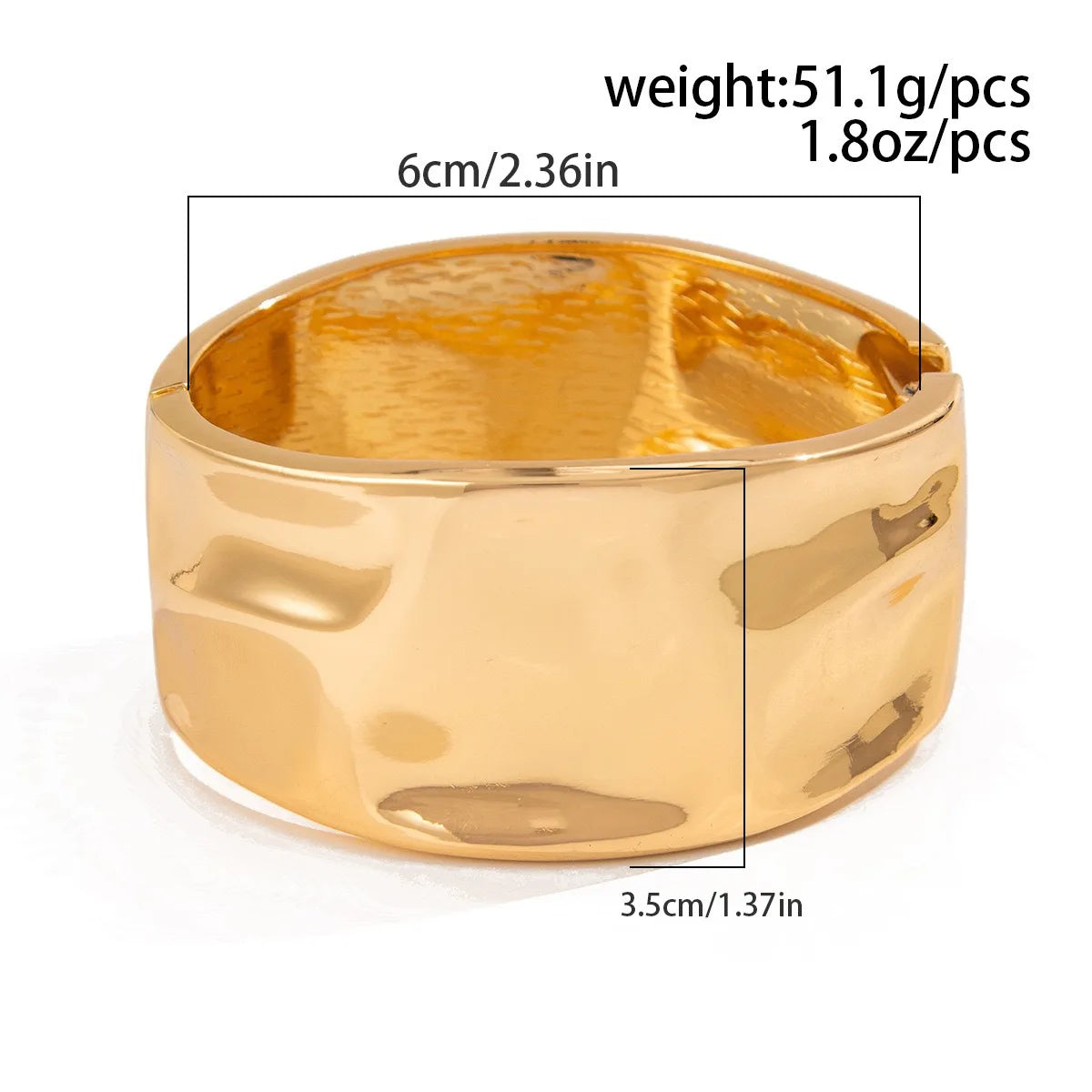 DIEZI Punk Hip Hop Geometric Cuff Bangles Exaggerated Irregular Gold Silver Color Metal Spring Bangles For Women Men Bracelet