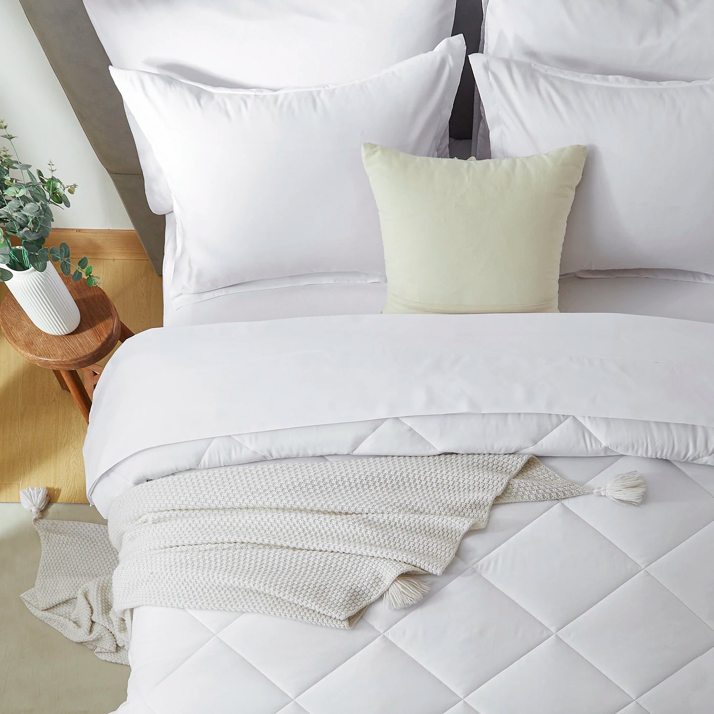 Comforter Set - 5/7 Pieces in a Bag, Bedding Sets with Comforters, Sheets, Pillowcases & PillowShams