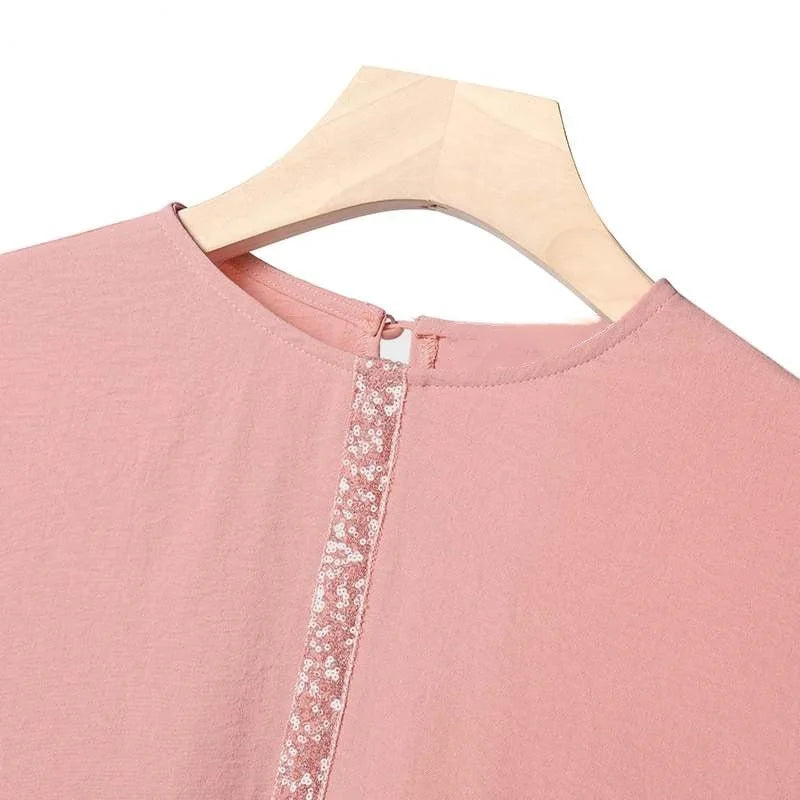 Islamic Fashion Clothing Suits for Women Spring Autumn Solid Color Elegant Abaya Long-sleeved Shirt Loose Wide-leg Pant Muslim
