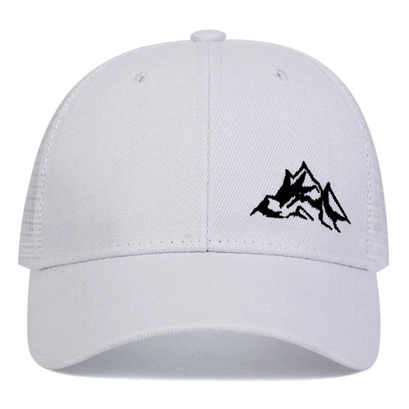 Unisex Mountain Range Embroidery Baseball Net Caps Spring and Summer Outdoor Adjustable Casual Hats Sunscreen Hat