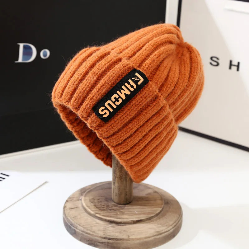 Soft Woolen Knitted Hat For Men Women Solid Color Beanies Autumn Winter Warm Skullies Cap  Crochet Bonnet Unisex Skullcaps gorra