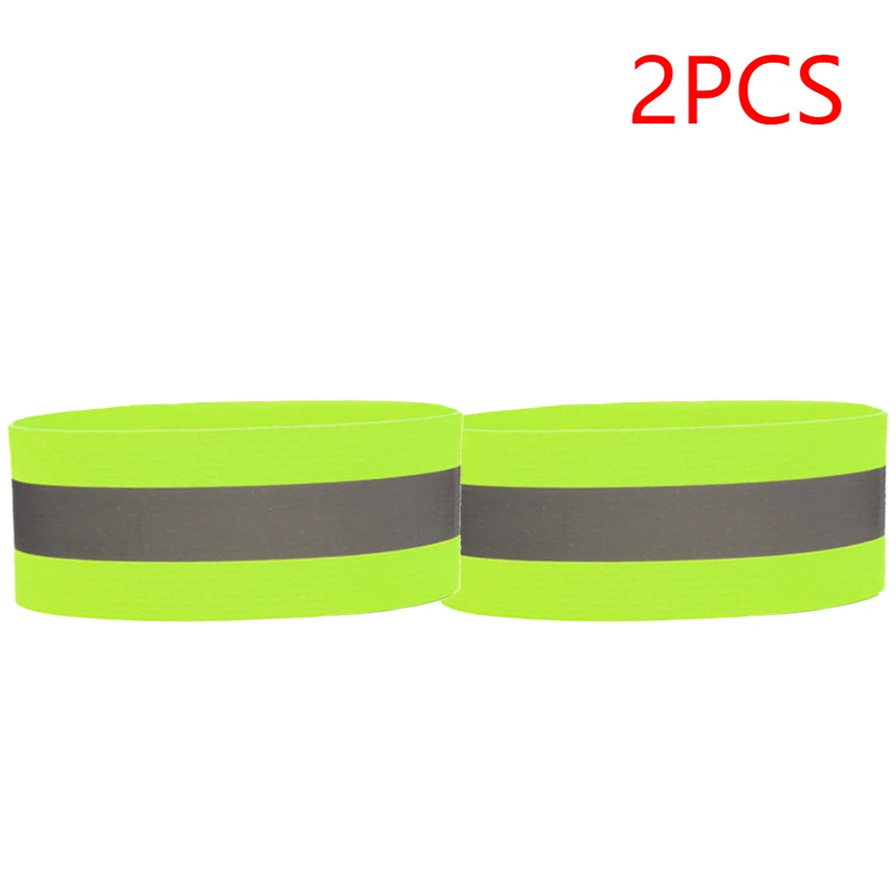 Reflective Bands&Vest Elastic Armband Wristband Ankle Leg Straps Safety Reflector Tape Straps for Night Walking Cycling Running