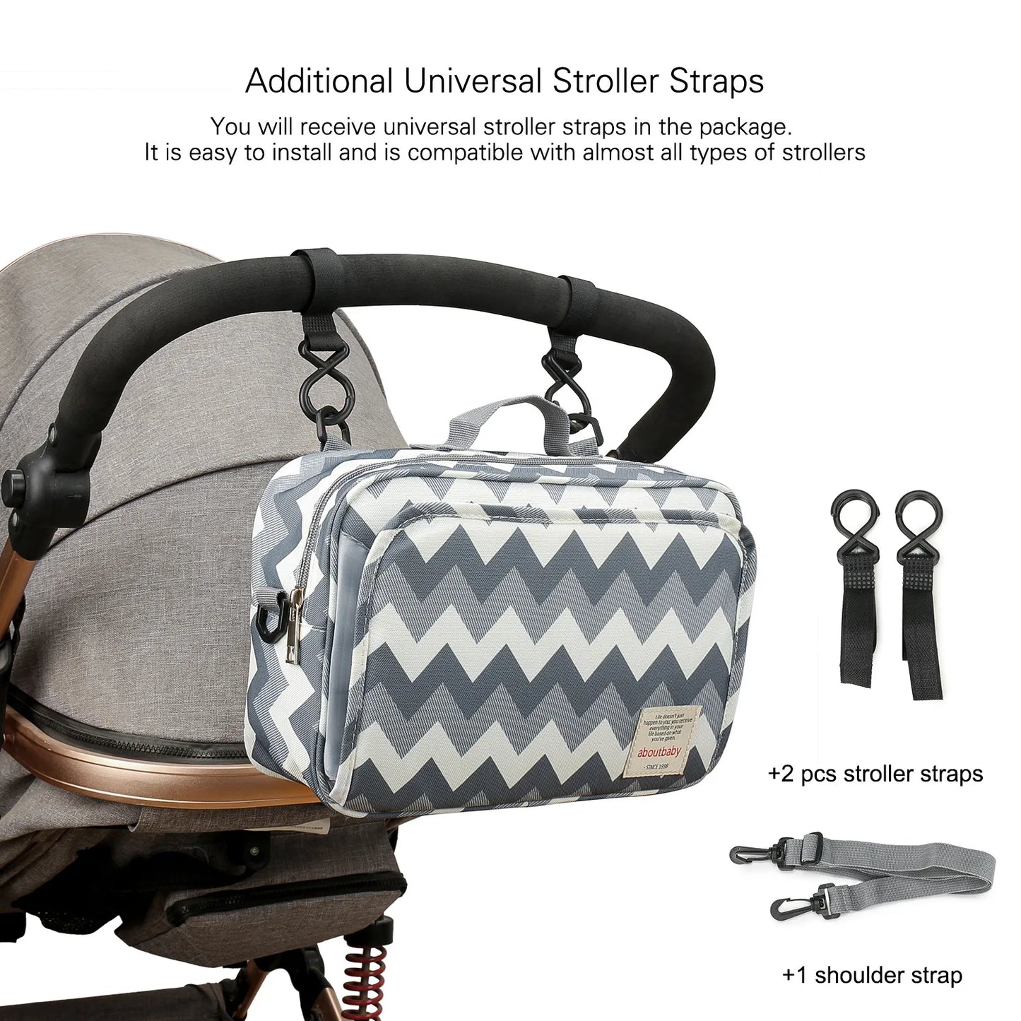 Mummy Diaper BagStroller Organizer Bags Mummy Large Capacity Travel Hanging Bag Bottle Holder Pram Diaper Bags Baby Stroller Bag