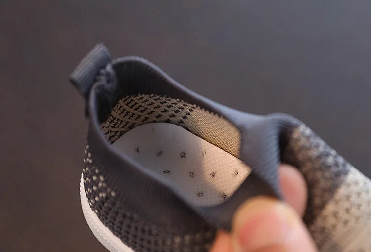 Size 20-31 Children Shoes Spring Autumn Kids Sneakers Soft Breathable Mesh Boys Slip-on Shoes Patchwork Color Girls Shoes