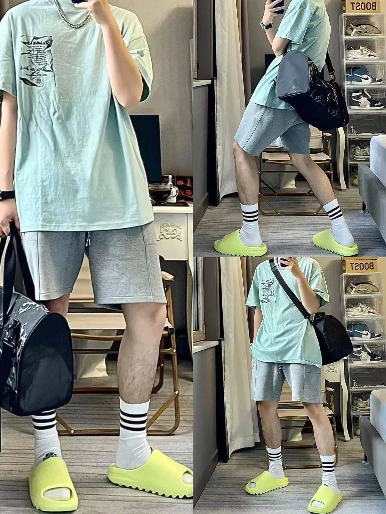 New Slippers Yezy Men'S Summer Thick Sole Large Size Sports Anti Slip Stepping Sensation Coconut Cool Slippers Women'S Summer