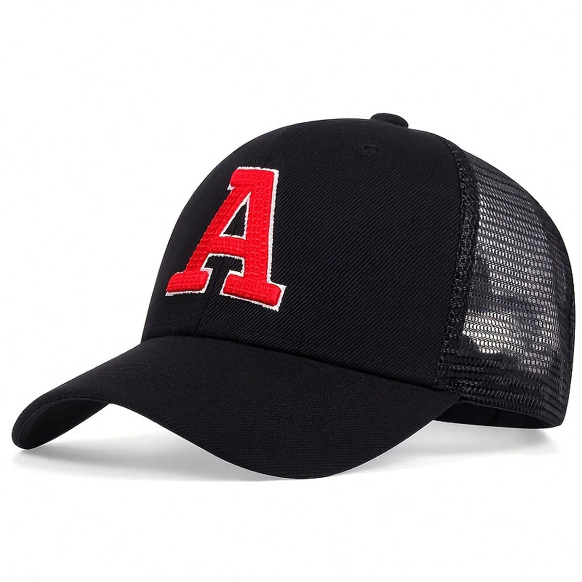 Unisex A Letter Embroidery Baseball Net Caps Spring and Summer Outdoor Adjustable Casual Hats Sunscreen Hat Sports Cap
