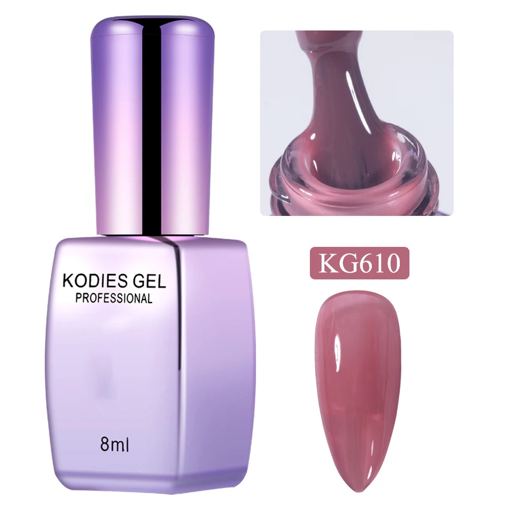 KODIES GEL New Gel Nail Polish 8ML Jelly Autumn Winter UV Semi Permanent Milky White Soft Nail Art Gels Varnish French Manicure