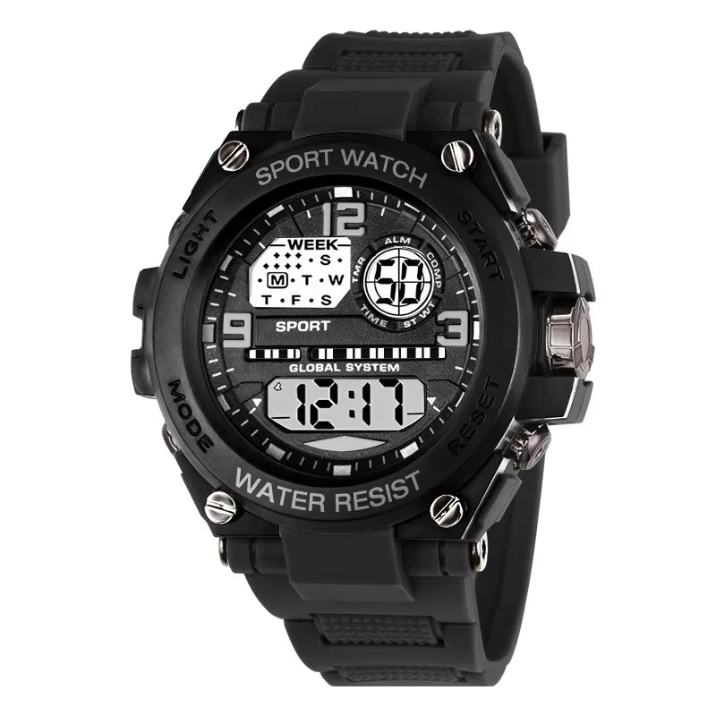 Top Luxury Electronic Watch for Man Outdoor Sport Watch Stopwatch Waterproof Calendar Digital Clock 24355