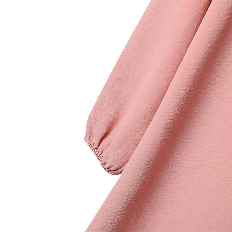 Islamic Fashion Clothing Suits for Women Spring Autumn Solid Color Elegant Abaya Long-sleeved Shirt Loose Wide-leg Pant Muslim
