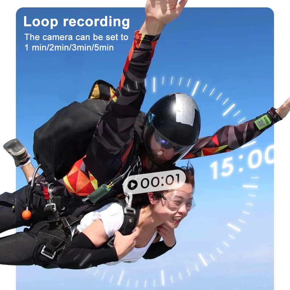 New Glasses With 1080P Outdoor Sports Camera Mini Wifi Intelligent Headset Glasses 110 Wide Angle Lens APP Control Action Camera