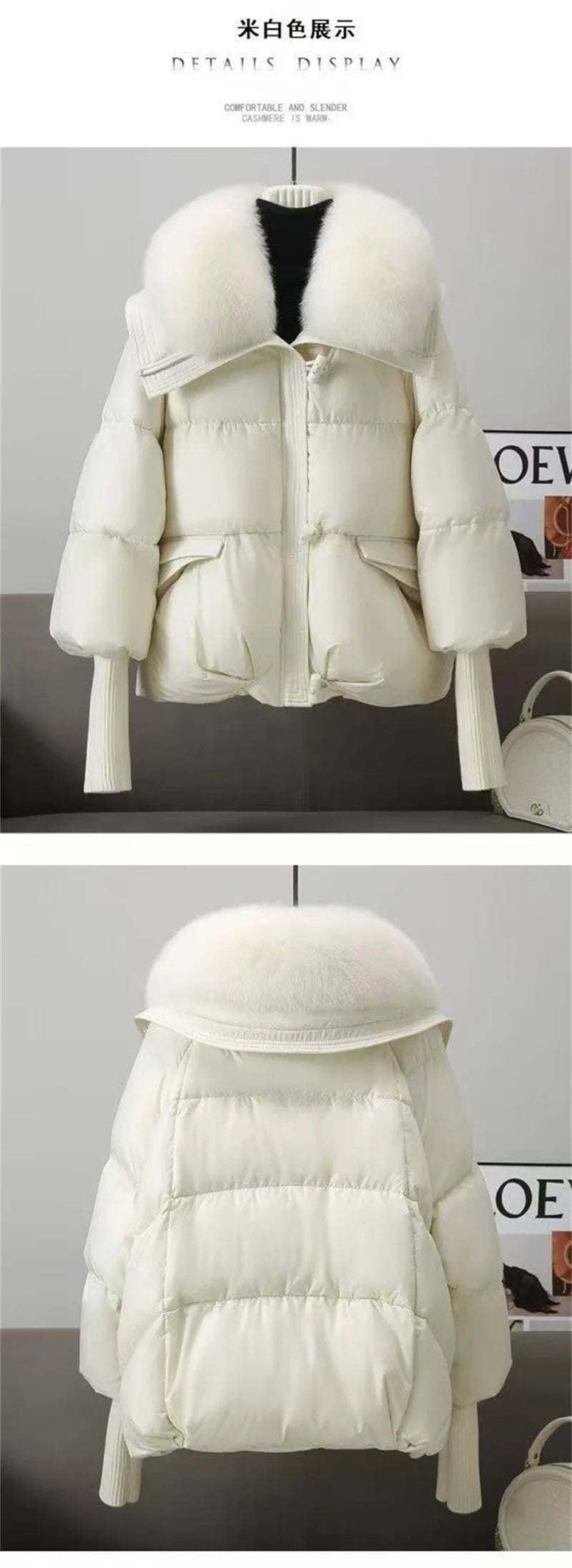 2024 New Loose Ladies Cropped Jacket Winter Woman Parka Overcoat Korean Fashion Female Ultra Light Warm Coat