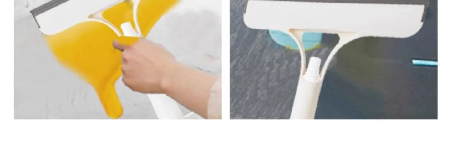 Three-in-one glass wiper with spray bottle, double-sided mirror, non-detachable wiper blade, baffle care set