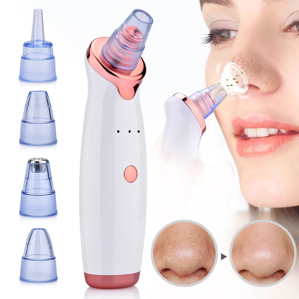 Electric Vacuum Blackhead Removal Facial Cleansing Black Spots Suction Acne Pimple Remover Beauty Instrument Skincare Tools