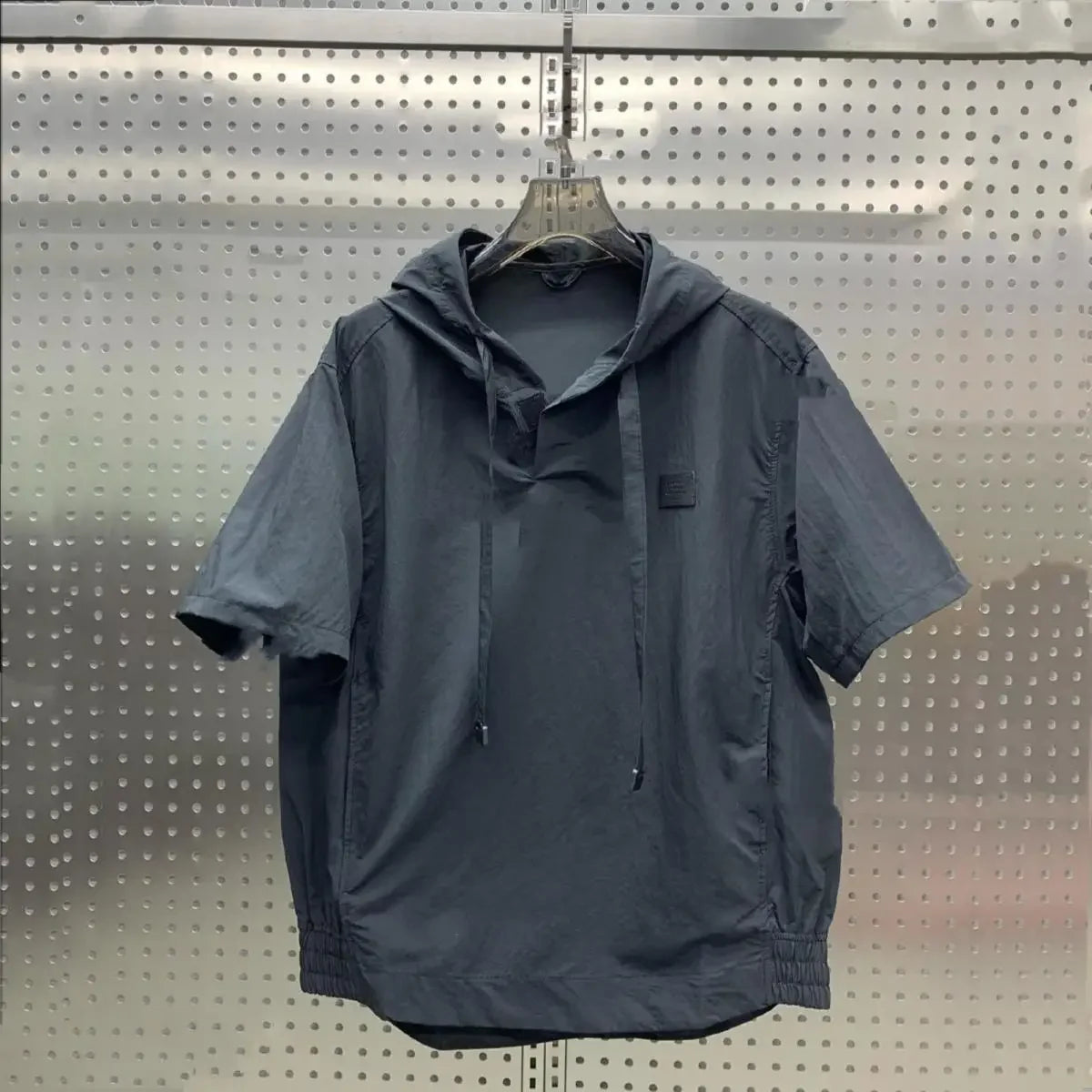 Summer Thin Breathable Sunscreen Men Hooded Short Sleeve Top And Shorts Two Piece Set  Hoodie Suits Casual Loose Outfits Outwear
