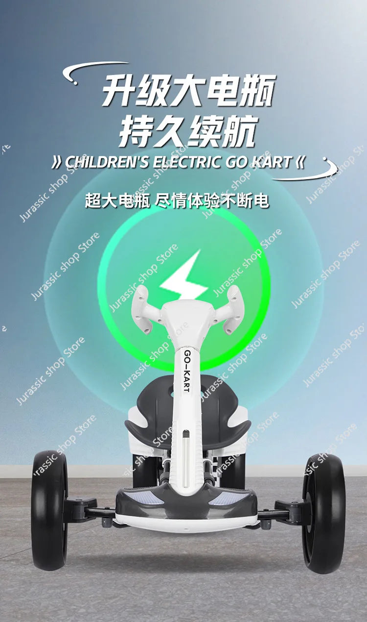 Children's Electric Kart Free Installation Can Sit Electric Car Children Charging Remote Control Folding Stroller