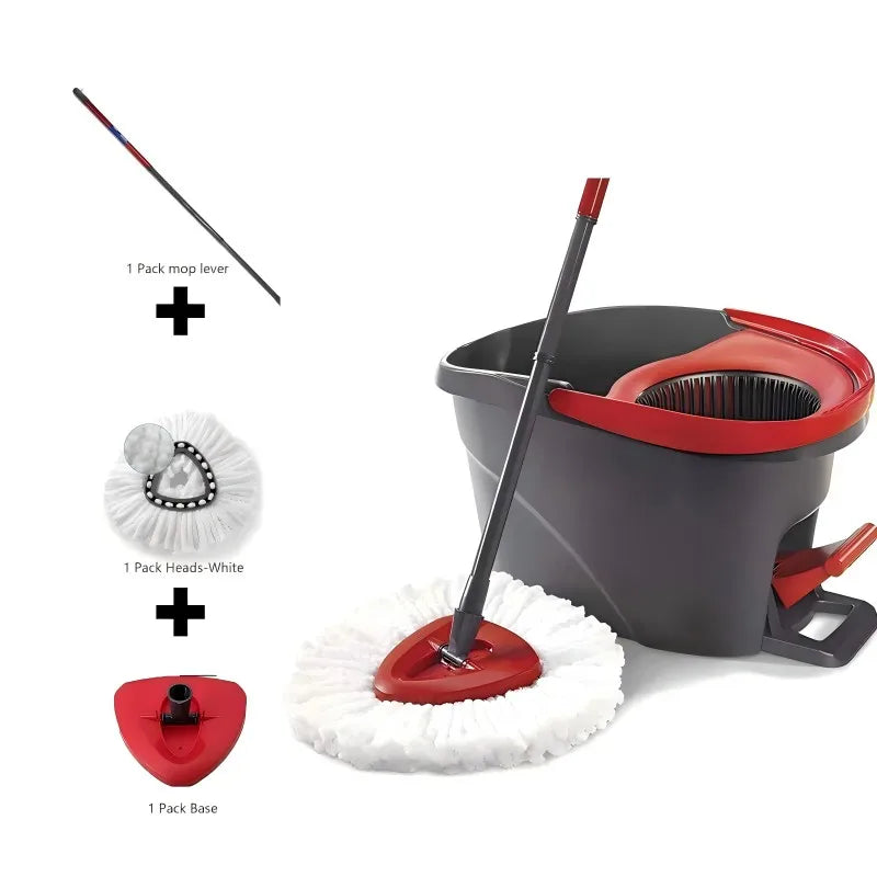 Swivel Mop Accessory with Free Choice 1 Base /1 Handle / Mop Head for O-cedar EasyWring Swivel Mop Microfiber Easy Home Cleaning