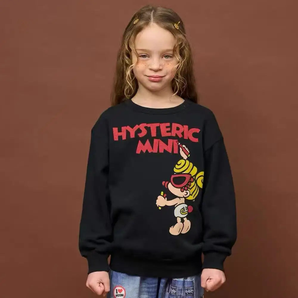 2025 Autumn/Winter Trendy Kids' Clothing: Children's Cotton Sweatshirt and Skirt