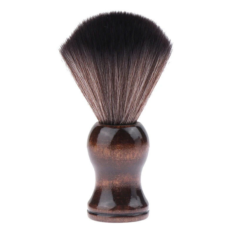 Natural Razor Brush with Wood Handle Badger Hair Men's Shaving Brush Barber Salon Men Facial Beard Cleaning Appliance Shave Tool