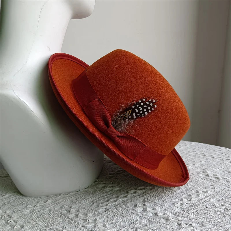 Green Retro Men's Spring Hat Unisex Men's Bow Women's Curved Brim Wide Brim Sun Hat Straw Hat Beach Hat sombrero hombre