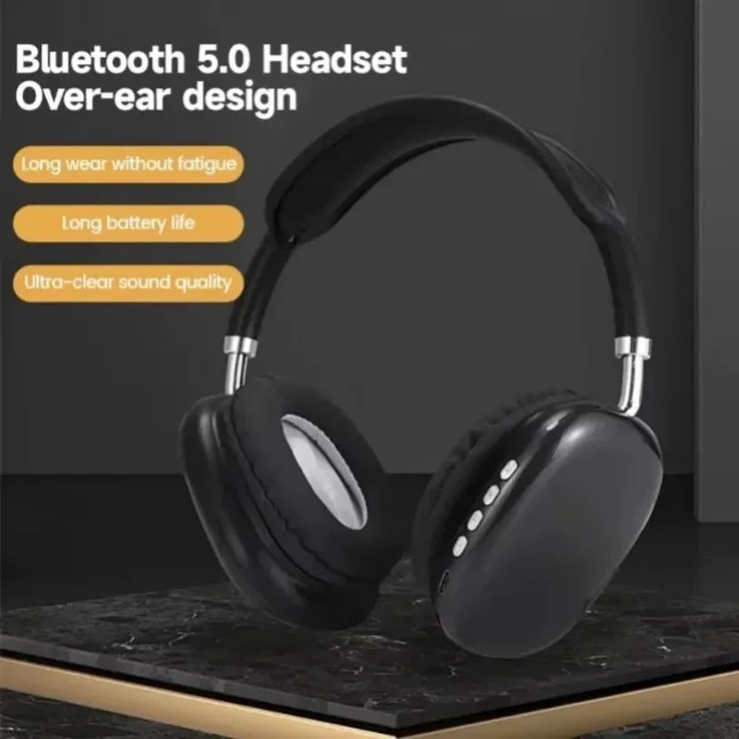 Head Mounted Bass Earphones Wireless Bluetooth Earphones Sports Headset Game with Charging Touch Control Earbuds for Music