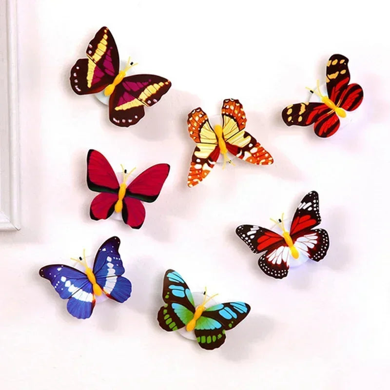 Butterfly Night Lights Pasteable 3D Butterfly Wall Stickers Lamps Home Decoration DIY Living Room Wall Sticker Lighting