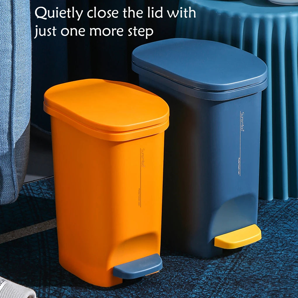 Trash Can Foot Pedal Garbage with Cover Storage Buckets for Household Kitchen Living Room  Classification Cleaning Bin Dustbin