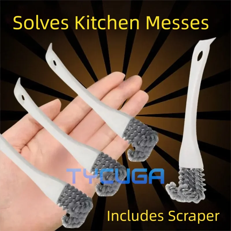 Multifunctional Kitchen Gap Cleaning Brush Gas Stove Stain Removal Brush Dead Corner Free Barbecue Grid Rack Easy To Use 1 pc
