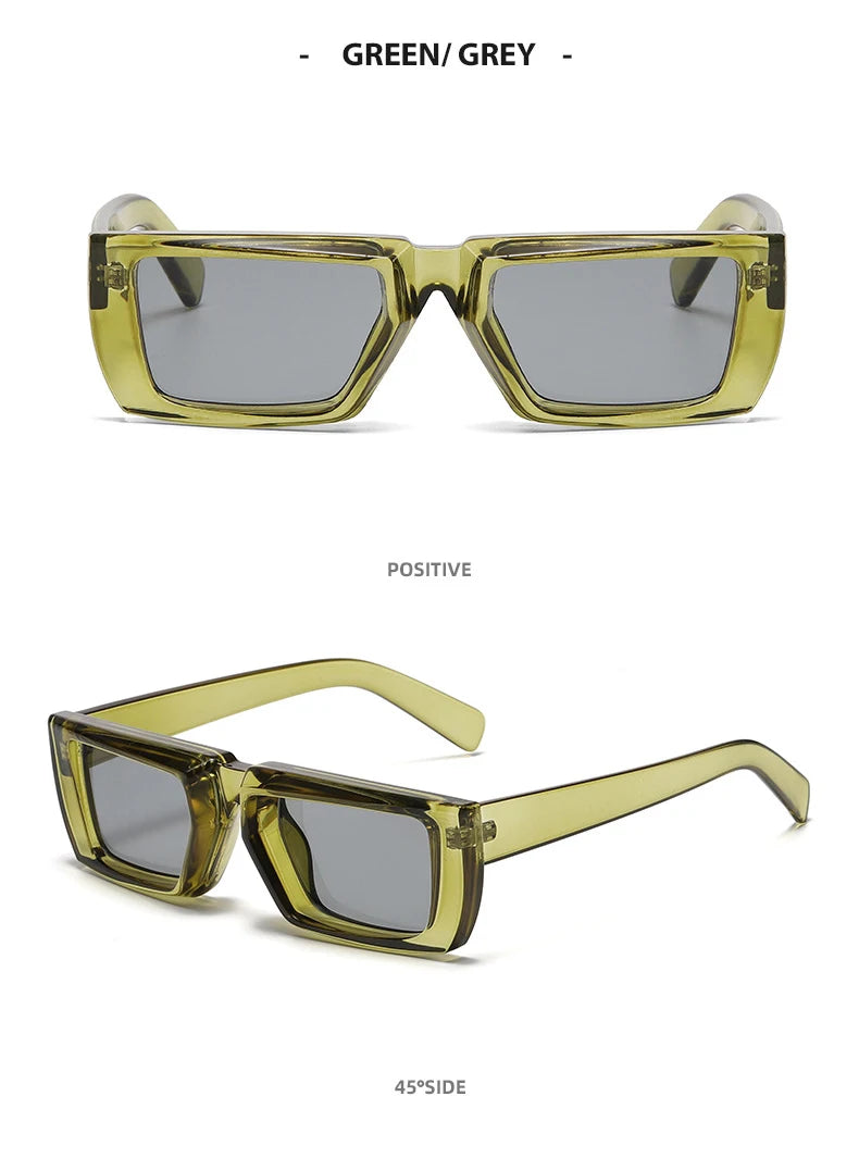 OEC CPO Vintage Rectangle Sunglasses Women Punk Small Frame Sun Glasses MenTrends Square Glasses UV400 Shades Fashion Eyewear