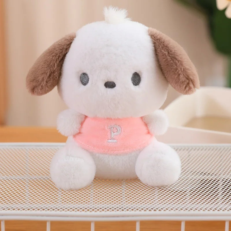 13cm Dog Plush Keychain Cute Stuffed  Plushies Backpack Pendant Kawaii Cartoon Valentine's Day Girl Gifts