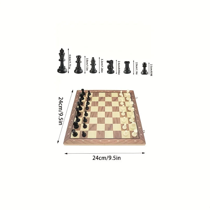 Chess Magnetic folding Chess Set Solid Wooden Chess Baord Children Gift Family Strategy Chess Games