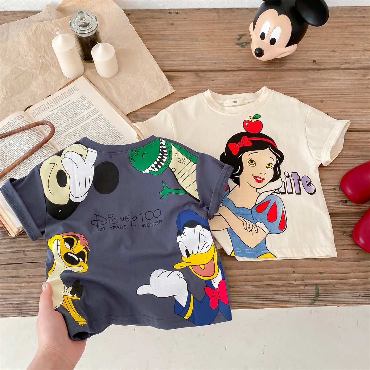 Summer Children's Cartoon Printed T-shirt Short Sleeved T-shirt Casual Sportswear Fashionable Short Sleeved Children's Clothing