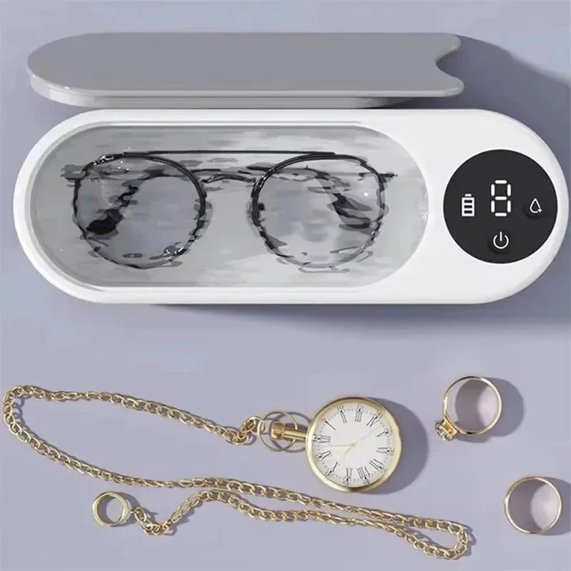 1pc High-frequency Ultrasonic Glasses Cleaner Machine - Wireless Control, Multi-purpose Cleaning For Eyewear And Accessories New