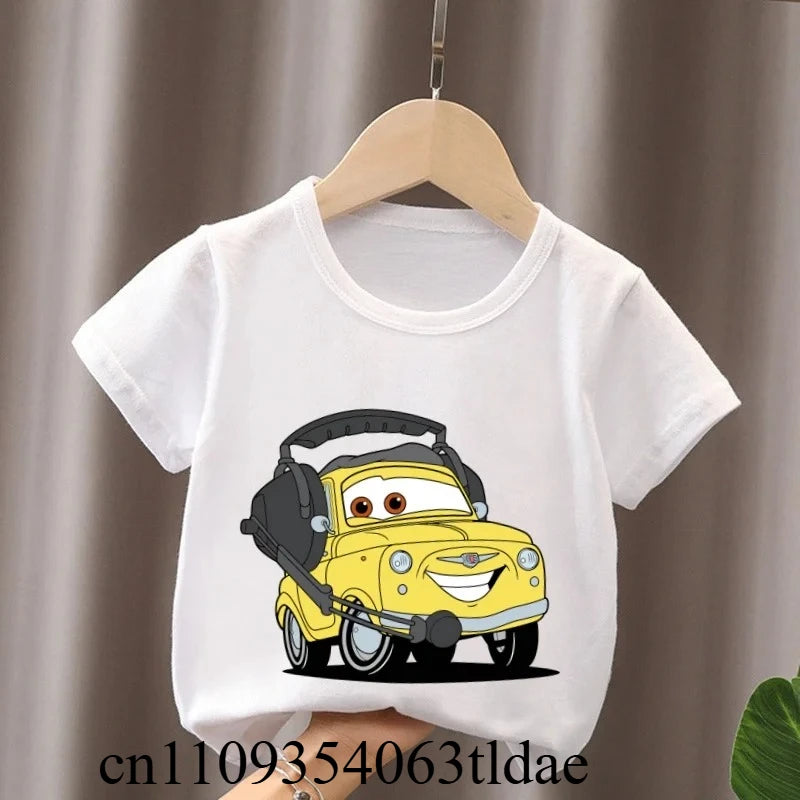 Hot Sale Car Pixar Lightning McQueen Print Cute Kids T-Shirts Girls Clothes Baby Boys Short Sleeve T Shirt Summer Children Tops