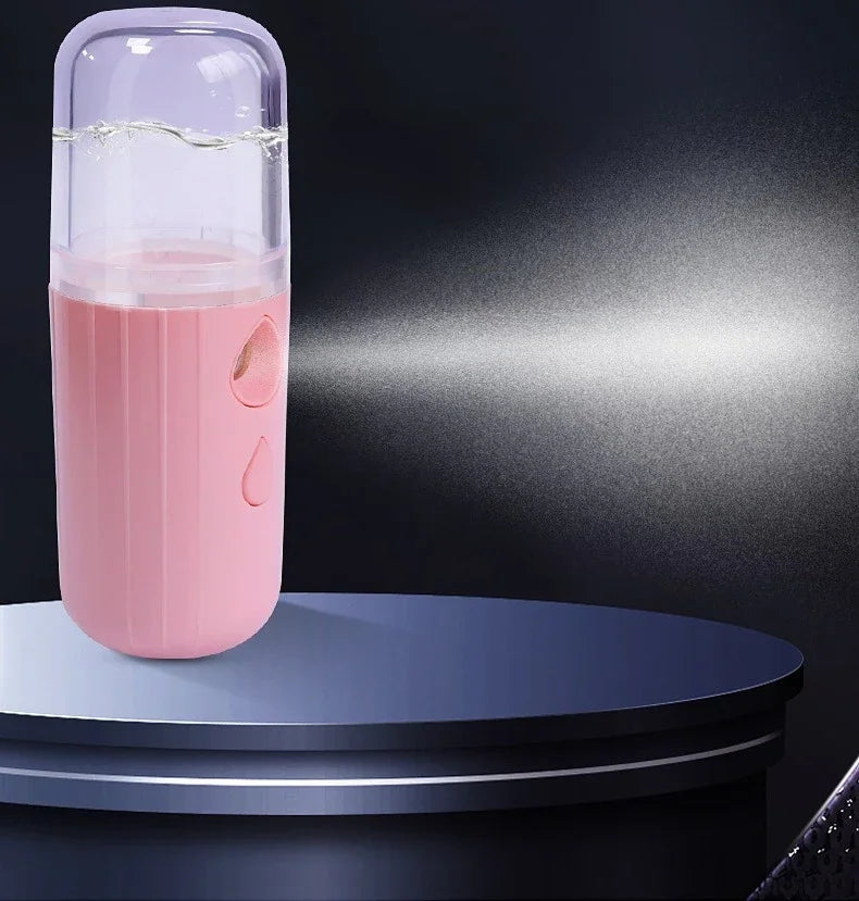Handheld  mini spray face Steam meter  Nano spray water refill meter charging Portable eye moistening face humidifier household
