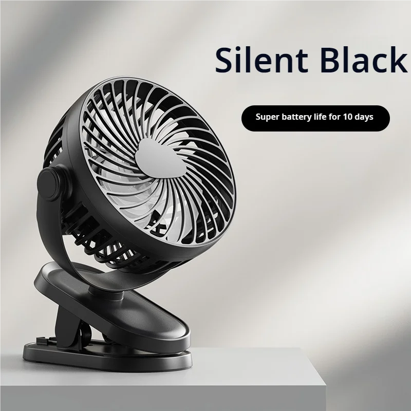 2024 Clip Fan Mini Fan Silent Portable Dormitory USB Dual Electric Long Life Desktop Fan Cooling Appliances Adjustable