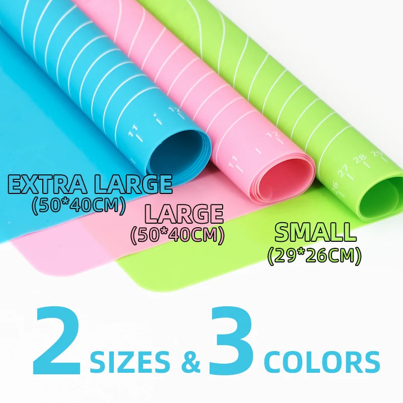FAIS DU Reusable Non-Stick Silicone Baking Mat for Pastry Rolling with Measurements, Liner Heat Resistant Table Placemat Pad