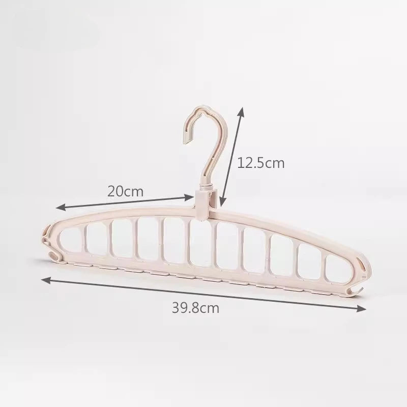 Rotating clothes hanger for both horizontal and vertical use,multifunctional clothes hanger,for household clothes drying storage