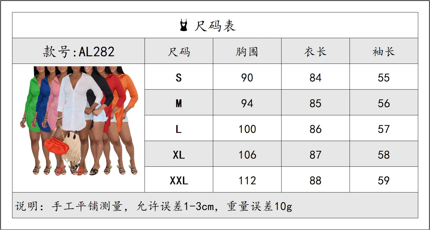 2025 New Casual Women Shirt Solid Color Turn Down Collar One Breasted Female Slit Shirt Long Sleeve Sexy Versatile Commuting Top