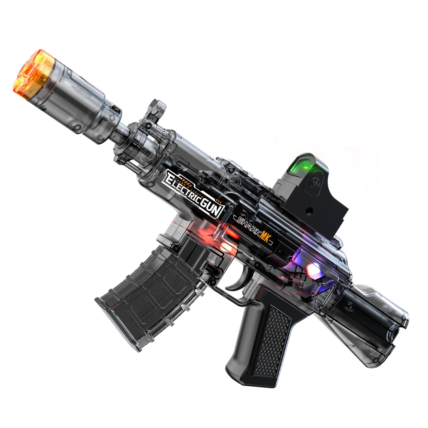 2025 Kids Hot Selling Electric Spray & Water Gun Simulates Sound Light Gun Toys Outdoor Activities Spray Vibration Gun Toys