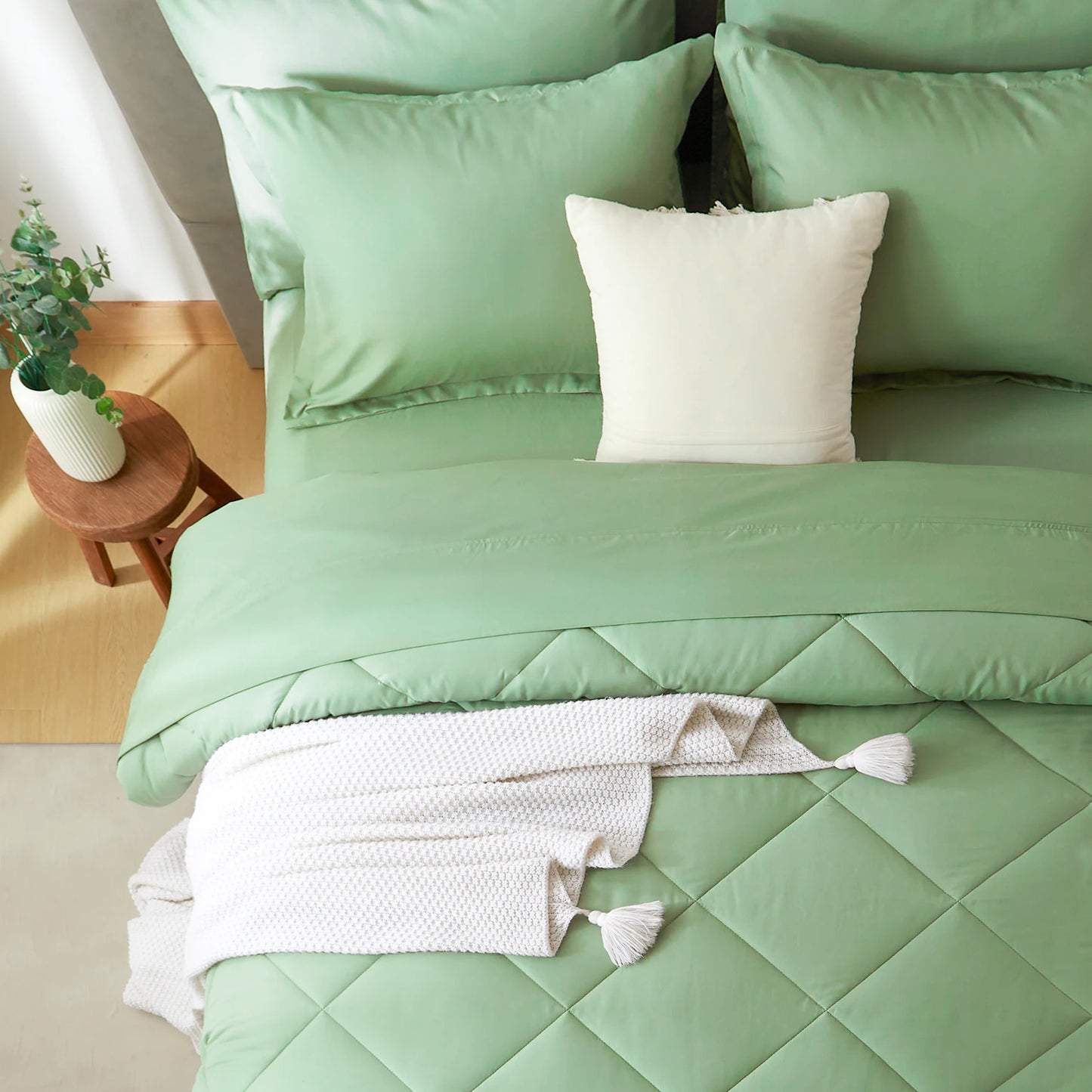Comforter Set - 5/7 Pieces in a Bag, Bedding Sets with Comforters, Sheets, Pillowcases & PillowShams