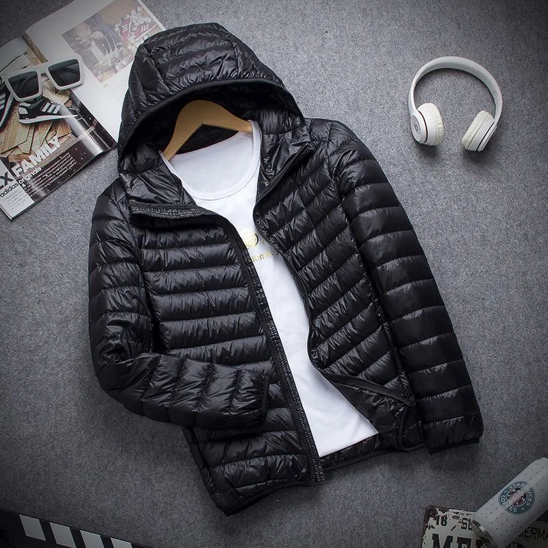 2024 New Arrivasl Men's Ultra Lightweight Packable Down Jacket Autumn Spring Winter Water and Wind-Resistant Breathable Coat