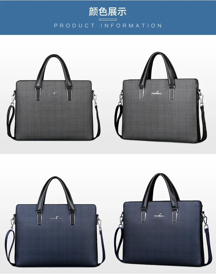 Business Men's Handbags Office Male Executive Briefcase Large Luxury Tote Laptop Bag for Man 2024 Shoulder Messenger Designer