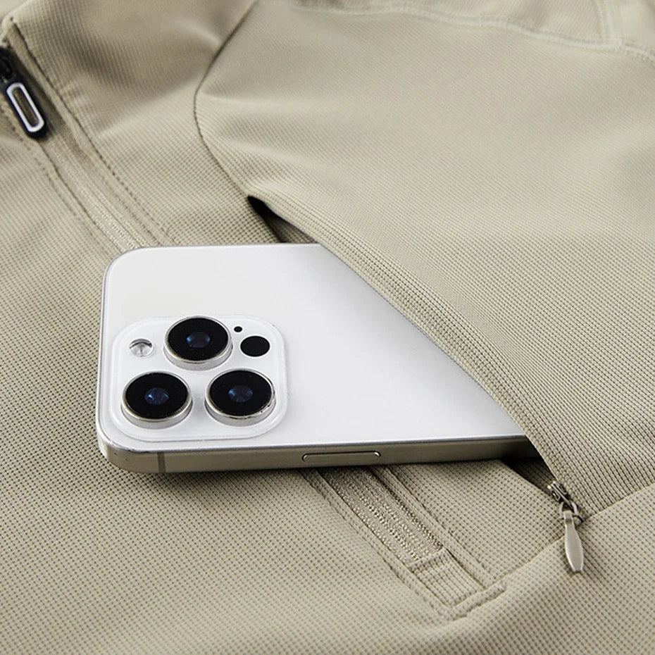 Quick Dry Men's Polo Shirt Stand Collar Pullover Male Long Sleeve Half Zipper Spring Big Size Plus Large 6XL 7XL 8XL Sport Golf