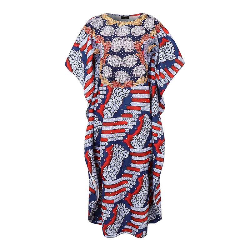 Plus Size 5XL VONDA Women Maxi Dress Bohemian Printed Long Vestidos Summer Half Bat Sleeve Casual Loose Robe Vintage Sundress