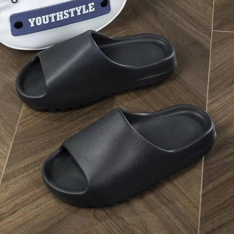 New Slippers Yezy Men'S Summer Thick Sole Large Size Sports Anti Slip Stepping Sensation Coconut Cool Slippers Women'S Summer