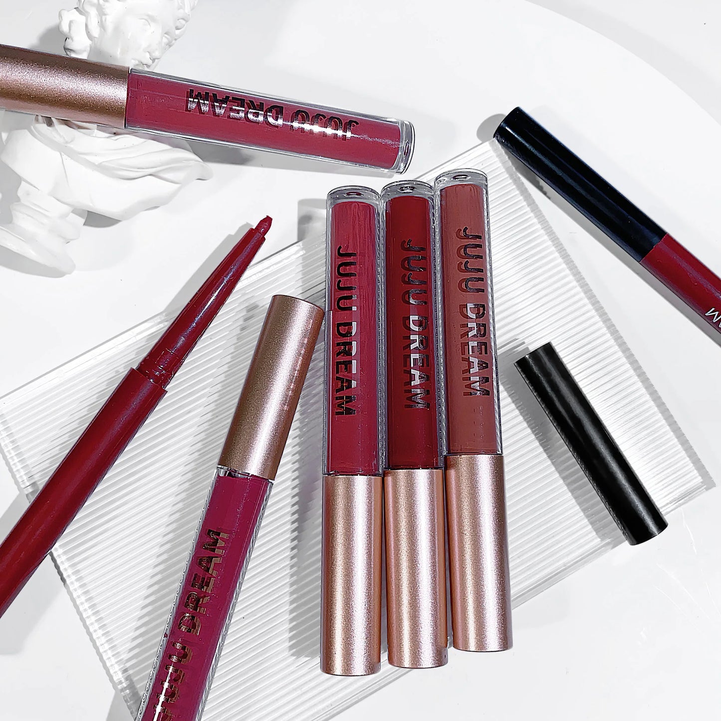 Waterproof Lip Liner & Gloss Set – High Pigment, Long-Lasting, DIY Lip Looks, Unisex, Certified, Smooth & Non-Irritating