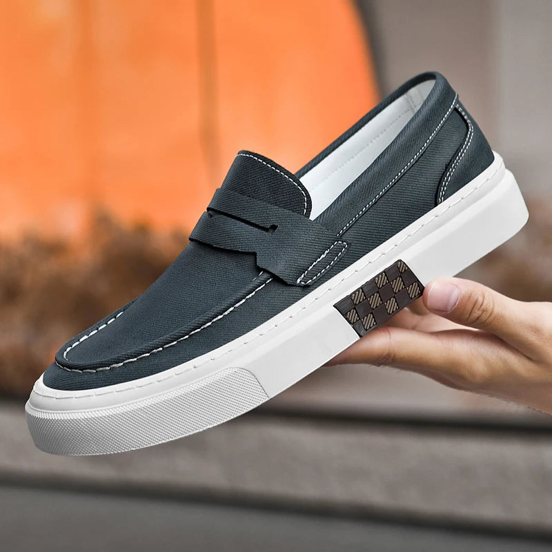 Designer Brand Men's Loafers Green Casual Shoes Men's Lightweight Soft Soled Walking Flat Shoes Brown Luxury Sneakers for Men