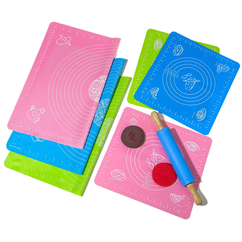 FAIS DU Reusable Non-Stick Silicone Baking Mat for Pastry Rolling with Measurements, Liner Heat Resistant Table Placemat Pad