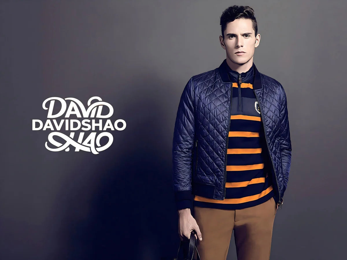 DAVIDSHAO Top Quality EU US Size Luxury Casual Wear Men Wool Coat Jacket Autumn Winter New Style Turn-Down Collar Vintage Coat